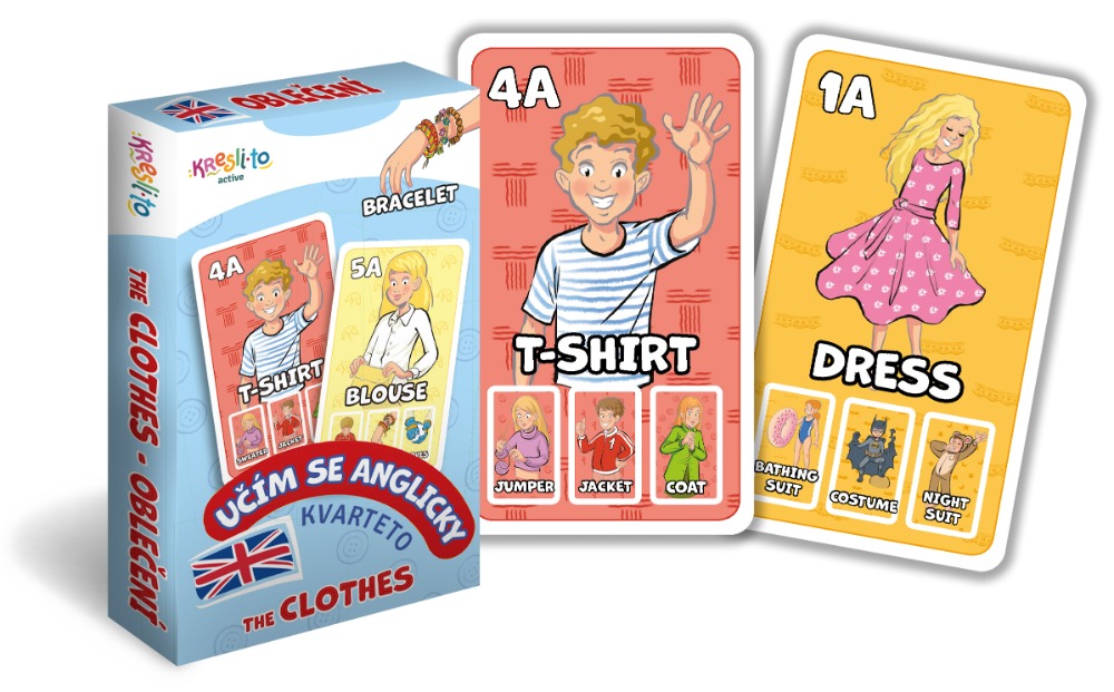 Karty - Kvarteto Učím se anglicky – The Clothes