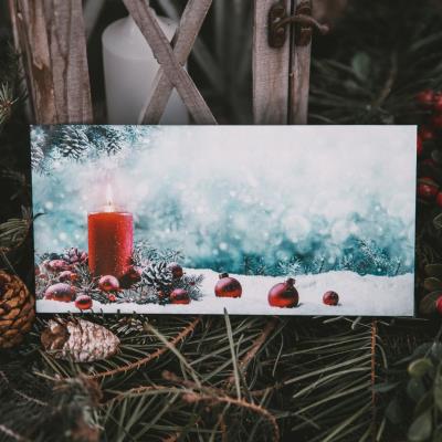 Vánoční obálka - modrá s baňkami