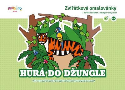 Hurá do džungle – zvířátková omalovánka A5