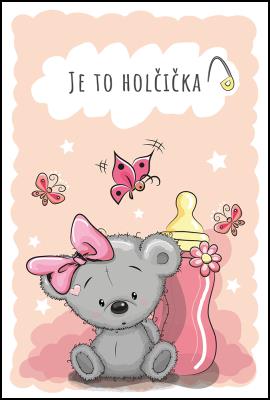 Přání K - K narození dítěte - holka