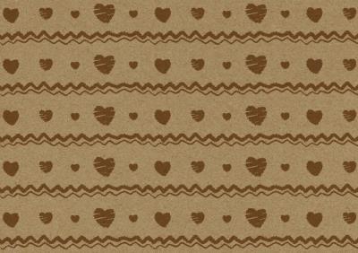 Obálka C6 barevná - kraft srdíčka